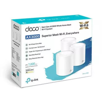 TP-Link Deco X60(3-pack) - AX5400 Mesh Wi-Fi 6 rendszer intelligens otthonhoz - HomeCare - (3-pack) TP-Link Deco X60(3-pack) - AX5400 Mesh Wi-Fi 6 rendszer intelligens otthonhoz - HomeCare - (3-pack)