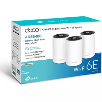 TP-Link Deco XE75 Pro(3-pack) - Multi-Gig 2,5 Gbps AXE5400 Tri-band Mesh Wi-Fi 6E rendszer, HomeShield (3-pack)