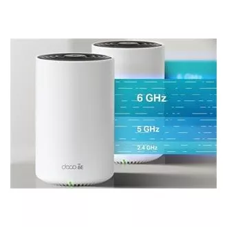 TP-Link Deco XE75 Pro(3-pack) - Multi-Gig 2,5 Gbps AXE5400 Tri-band Mesh Wi-Fi 6E rendszer, HomeShield (3-pack)