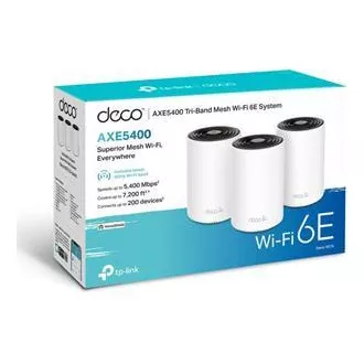 TP-Link Deco XE75 Pro(3-pack) - Multi-Gig 2,5 Gbps AXE5400 Tri-band Mesh Wi-Fi 6E rendszer, HomeShield (3-pack)