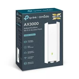 TP-Link EAP650-Outdoor - AX3000 WIFI hozzáférési pont Omada 1xGLAN, PoE/Passive PoE oszlopra/falra szerelhető túlfeszültség elleni védelem