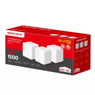 TP-Link WiFi router Mercusys Halo H60X(3-pack) WiFi 6, AX1500, 3x GLAN2.4/5 GHz