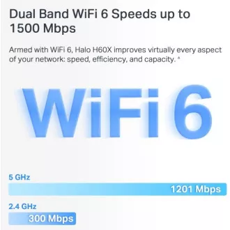 TP-Link WiFi router Mercusys Halo H60X(3-pack) WiFi 6, AX1500, 3x GLAN2.4/5 GHz