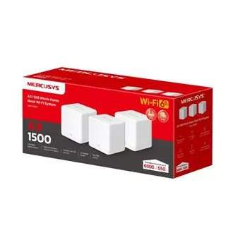 TP-Link WiFi router Mercusys Halo H60X(3-pack) WiFi 6, AX1500, 3x GLAN2.4/5 GHz