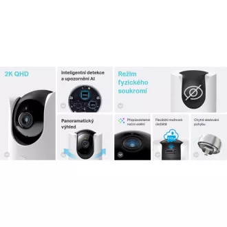TP-Link Tapo C225 - Otthoni biztonsági Wi-Fi kamera, 4MP (2560 × 1440 ), ONVIF