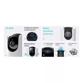 TP-Link Tapo C225 - Otthoni biztonsági Wi-Fi kamera, 4MP (2560 × 1440 ), ONVIF