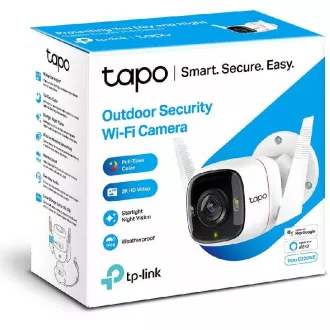 TP-LINK Tapo C320WS - Kültéri IP kamera WiFi és LAN, 4MP(2560 × 1440), ONVIF, Starlight (színes éjszakai látás )