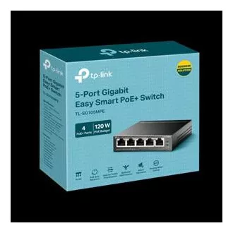 TP-Link kapcsoló TL-SG105MPE Easy Smart, 5x GLAN, 4x PoE , 120W