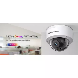 TP-Link VIGI C240(2.8mm) - Dome kamera, 4MP, 2.8mm, színes, 4MP, 2.8mm, színes TP-Link VIGI C240(2.8mm) - Dome kamera, 4MP, 2.8mm, színes, 4MP, 2.8mm, színes