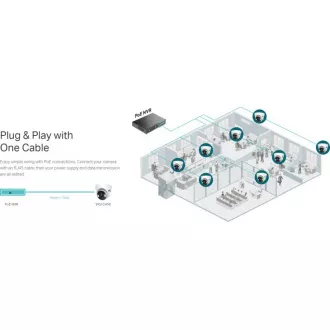 TP-Link VIGI C450(4mm) toronykamera, 5MP, 4mm, színes, teljes színű