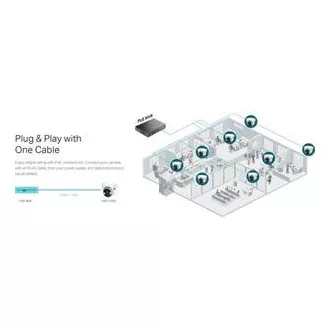TP-Link VIGI C450(4mm) toronykamera, 5MP, 4mm, színes, teljes színű