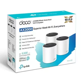 TP-Link Deco X55(3-pack) - AX3000 Wi-Fi 6 Mesh rendszer az egész ház lefedettségéhez - HomeShield - (3-pack)