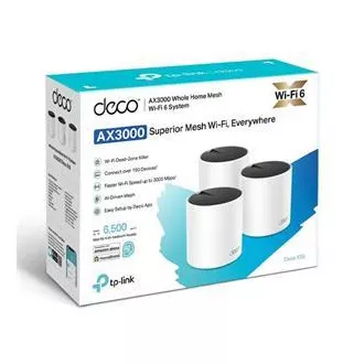 TP-Link Deco X55(3-pack) - AX3000 Wi-Fi 6 Mesh rendszer az egész ház lefedettségéhez - HomeShield - (3-pack)