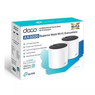 TP-Link Deco X55(2-pack) - AX3000 Wi-Fi 6 Mesh rendszer az egész ház lefedettségéhez - HomeShield - (2-pack)