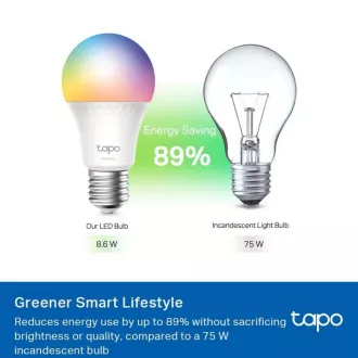 TP-Link Tapo L535E, Intelligens Wi-Fi LED izzó színes, 2500-6500K, E27