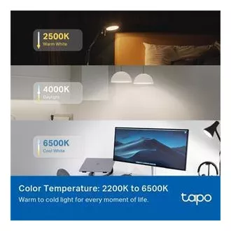 TP-Link Tapo L535E, Intelligens Wi-Fi LED izzó színes, 2500-6500K, E27