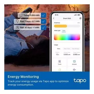TP-Link Tapo L535E, Intelligens Wi-Fi LED izzó színes, 2500-6500K, E27