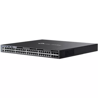 TP-Link SG6654X Omada 48 portos Gigabit Stackable L3 switch, 48 Gigabit RJ45 port és 6× 10 Gbps SFP  bővítőhely