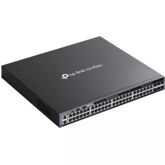 TP-Link SG6654X Omada 48 portos Gigabit Stackable L3 switch, 48 Gigabit RJ45 port és 6× 10 Gbps SFP  bővítőhely