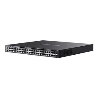 TP-Link SG6654X Omada 48 portos Gigabit Stackable L3 switch, 48 Gigabit RJ45 port és 6× 10 Gbps SFP  bővítőhely