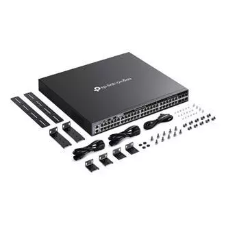 TP-Link SG6654X Omada 48 portos Gigabit Stackable L3 switch, 48 Gigabit RJ45 port és 6× 10 Gbps SFP  bővítőhely