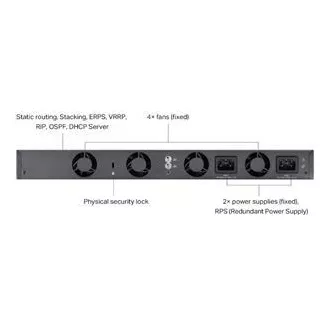 TP-Link SG6654X Omada 48 portos Gigabit Stackable L3 switch, 48 Gigabit RJ45 port és 6× 10 Gbps SFP  bővítőhely