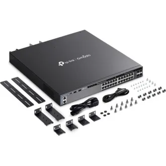 TP-Link SG6428XHP Omada 24 portos Gigabit RJ45 stackable L3 PoE  switch, 720 W teljes PoE költségvetés