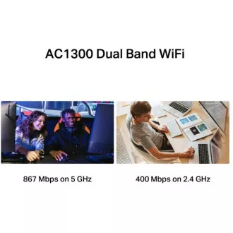 MERCUSYS MA30H - AC1300 vezeték nélküli kétsávos USB adapter - Antenna, nagy erősítéssel