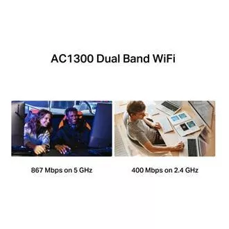 MERCUSYS MA30H - AC1300 vezeték nélküli kétsávos USB adapter - Antenna, nagy erősítéssel