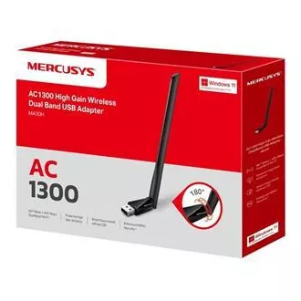 MERCUSYS MA30H - AC1300 vezeték nélküli kétsávos USB adapter - Antenna, nagy erősítéssel