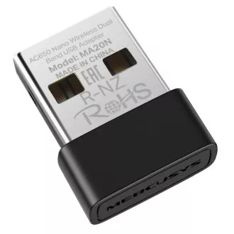MERCUSYS MA20N - AC650 vezeték nélküli kétsávos USB Nano adapter