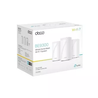 TP-Link Deco BE65(3-pack) BE9300 Tri-band Mesh WiFi 7 rendszer az egész otthonra, 4x 2.5GLAN, USB, 2.4/5/6GHz, HomeShi TP-Link Deco BE65(3-pack) BE9300 Tri-band Mesh WiFi 7 rendszer az egész otthonra, 4x 2.5GLAN, USB, 2.4/5/6GHz, HomeShi