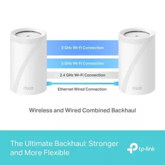 TP-Link Deco BE65(3-pack) BE9300 Tri-band Mesh WiFi 7 rendszer az egész otthonra, 4x 2.5GLAN, USB, 2.4/5/6GHz, HomeShi TP-Link Deco BE65(3-pack) BE9300 Tri-band Mesh WiFi 7 rendszer az egész otthonra, 4x 2.5GLAN, USB, 2.4/5/6GHz, HomeShi