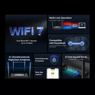 Mercusys MR25BE kétsávos Wi-Fi 7 router BE3600