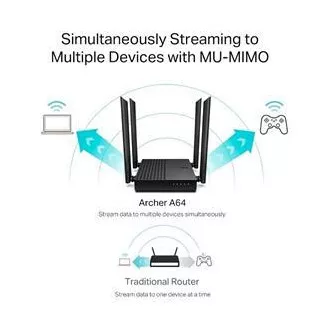 TP-Link Archer A64 - AC1200 vezeték nélküli MU-MIMO WiFi router TP-Link Archer A64 - AC1200 vezeték nélküli MU-MIMO WiFi router