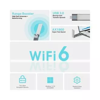 TP-Link Archer TX20UH - Nagy nyereségű vezeték nélküli USB adapter AX1800 TP-Link Archer TX20UH - Nagy nyereségű vezeték nélküli USB adapter AX1800