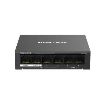 Mercusys MS106PG 6 portos asztali kapcsoló, 100/1000 Mb/s, 4 PoE  porttal