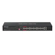 TP-Link Mercusys MS128GP 28 portos gigabites rack-be szerelhető kapcsoló, 24 PoE  porttal