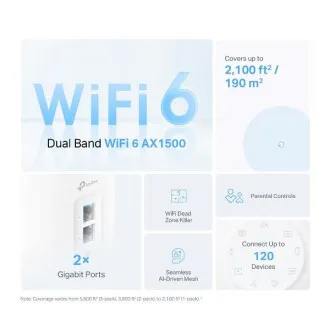 TP-Link Deco PX10 (2 db-os csomag) – AX1500 AV1000 Mesh Wi-Fi 6 rendszer okosotthonokhoz (2 db-os csomag)