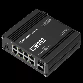 Teltonika PoE  L2 menedzselt kapcsoló 8 10/100/1000, 2x SFP - TSW202