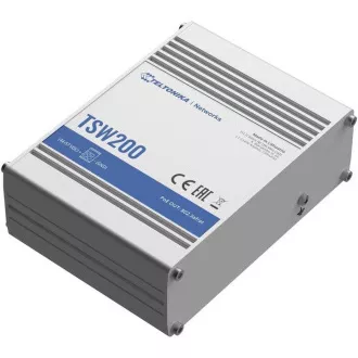 Teltonika PoE  felügyelet nélküli kapcsoló 8, 10/100/1000, 2x SFP port - TSW200