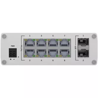 Teltonika PoE  felügyelet nélküli kapcsoló 8, 10/100/1000, 2x SFP port - TSW200
