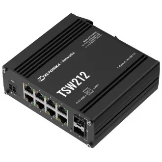 Teltonika L2/L3 menedzselt kapcsoló 8 10/100/1000, 2x SFP - TSW212