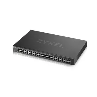 Zyxel XGS1935-52, 52 portos Lite-L3 intelligens menedzselt switch, 48x Gigabit réz és 4x 10G SFP , hibrid üzemmód, önálló vagy N