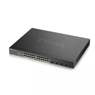Zyxel XGS1935-28HP, 28 portos Lite-L3 Smart Managed PoE switch, 24x Gigabit PoE és 4x 10G SFP , hibrid üzemmód, önálló o