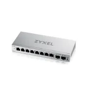 Zyxel GS1200-10 v3, 8 portos Gigabit, 2 x SFP, webes felületen kezelhető asztali kapcsoló