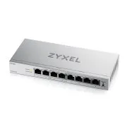 Zyxel GS1200-8HP v3, 8 portos Gigabit PoE  webes felületen kezelhető asztali kapcsoló, 4x PoE, 68 watt