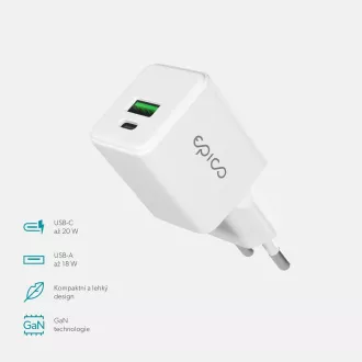 Epico UltraBoost GaN 20W-os hálózati adapter EA20 - fehér