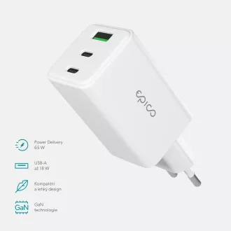 Epico UltraBoost GaN 65W-os hálózati adapter EA65 - fehér