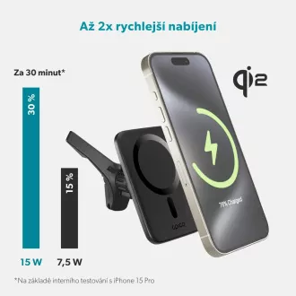 Epico Qi2 Mag  ultra vékony autós töltő - fekete